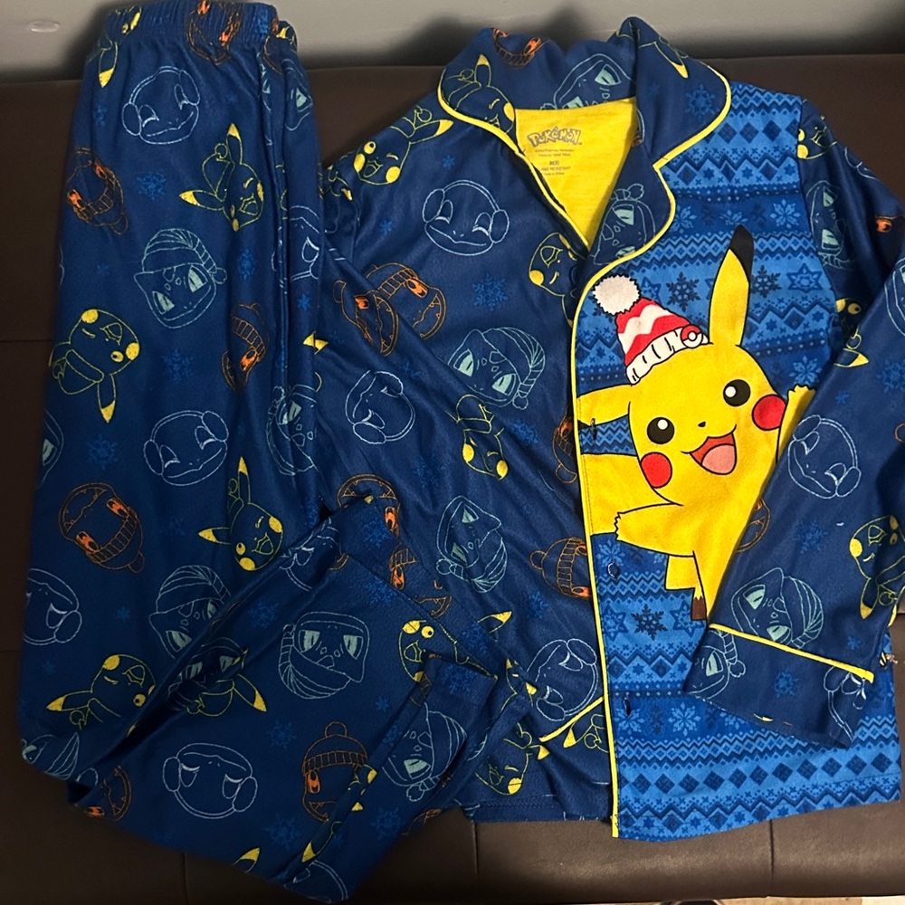 Pikachu Blue Kids Pajamas